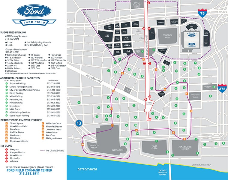 Ford Field Detroit Michigan Seating Chart