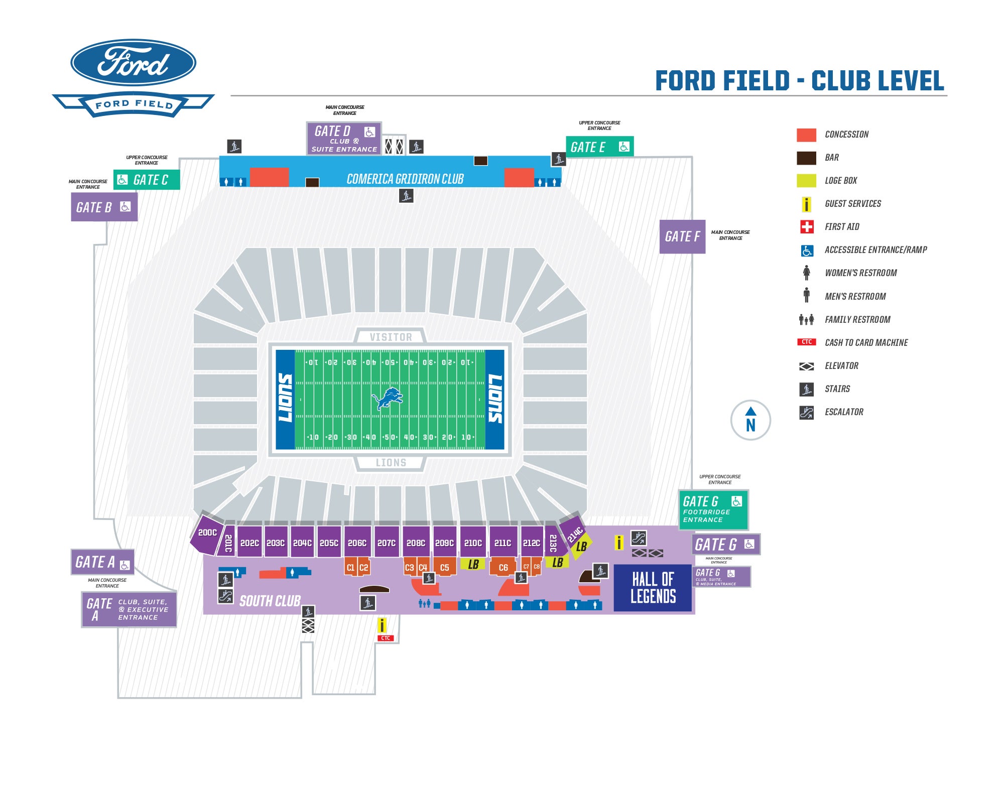 Seating Maps Ford Field