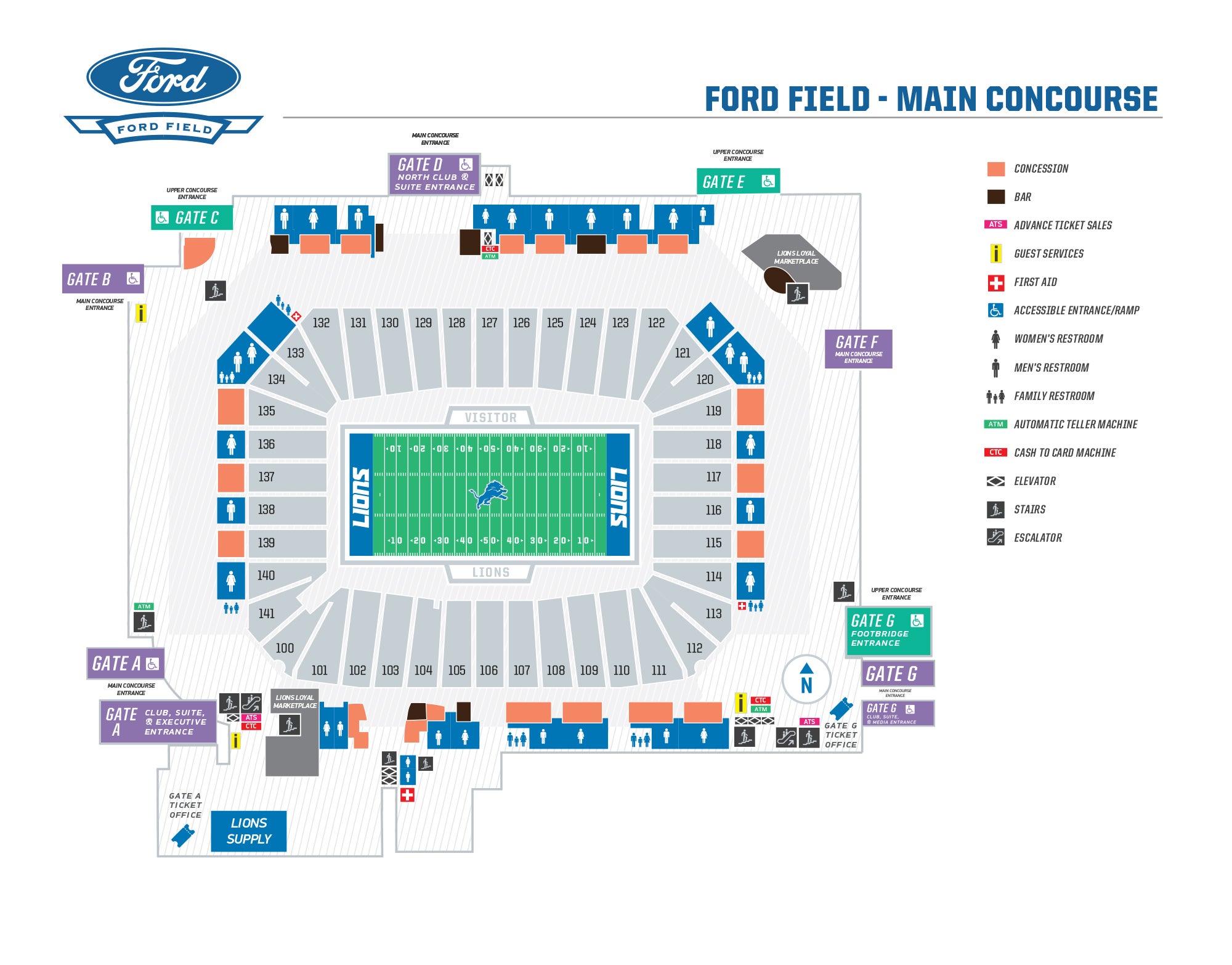 Seating Maps Ford Field