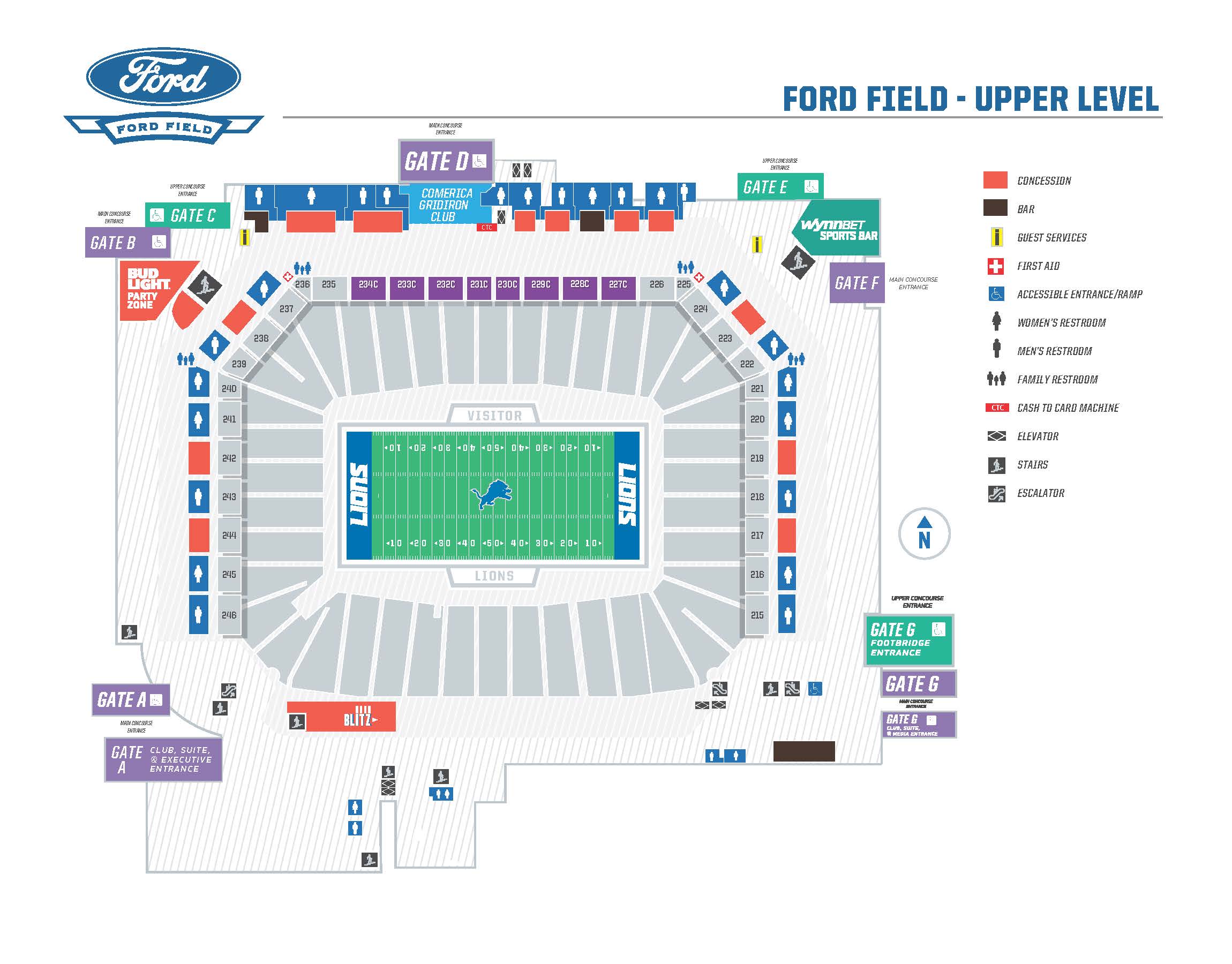 Seating Maps Ford Field