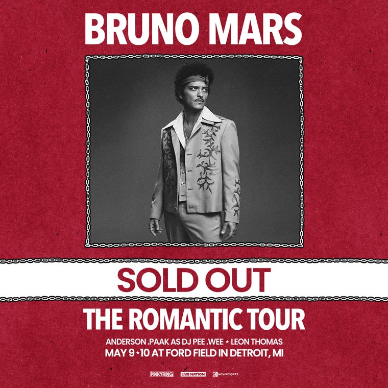 More Info for Bruno Mars: The Romantic Tour