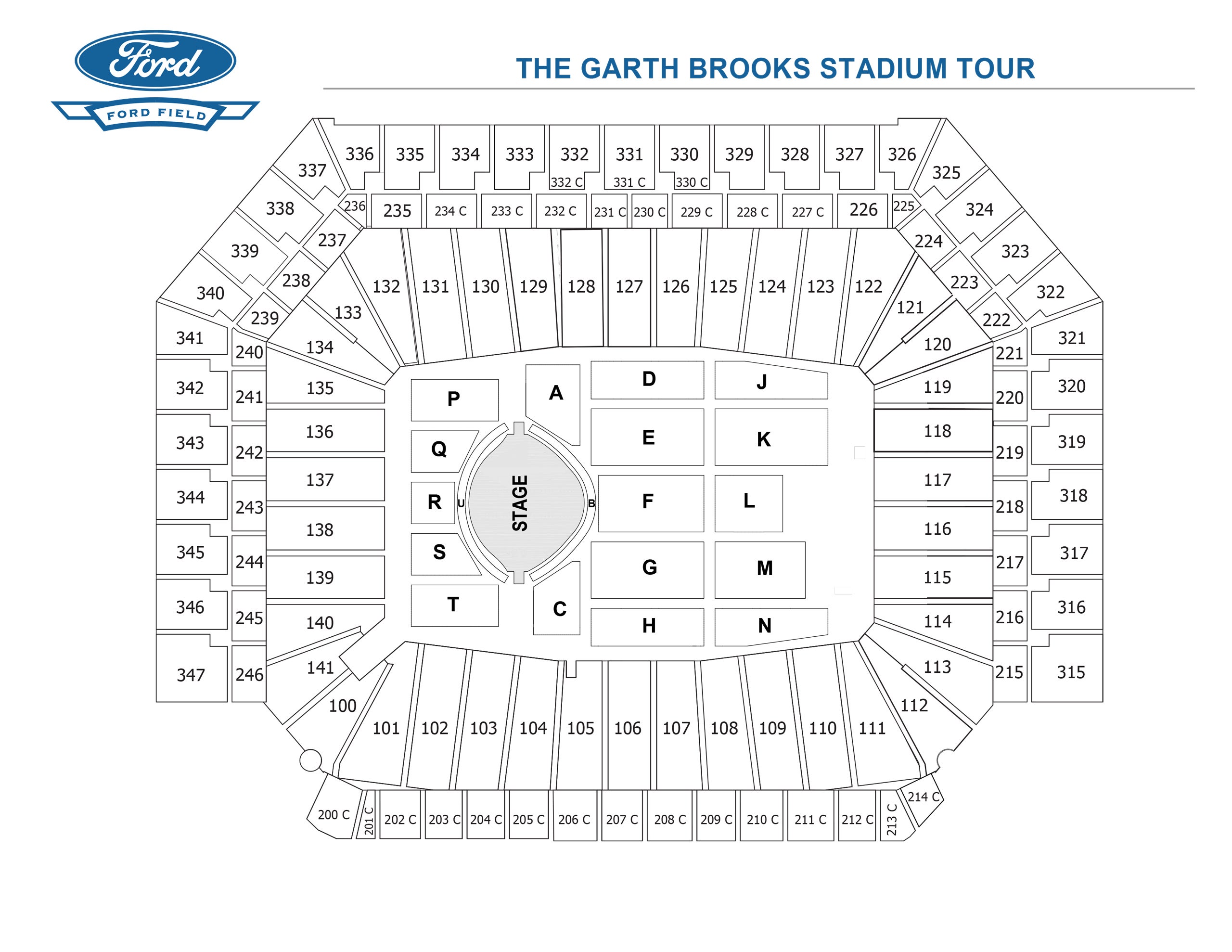 Garth Brooks Notre Dame Seating Chart