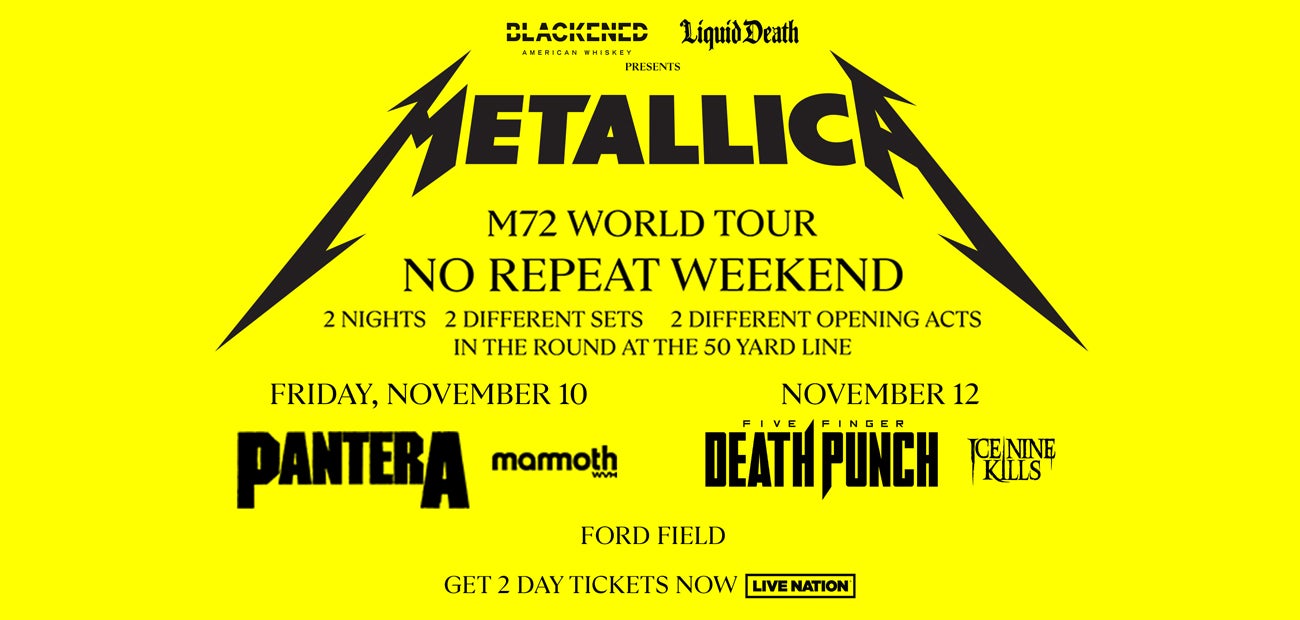 metallica m72 world tour detroit