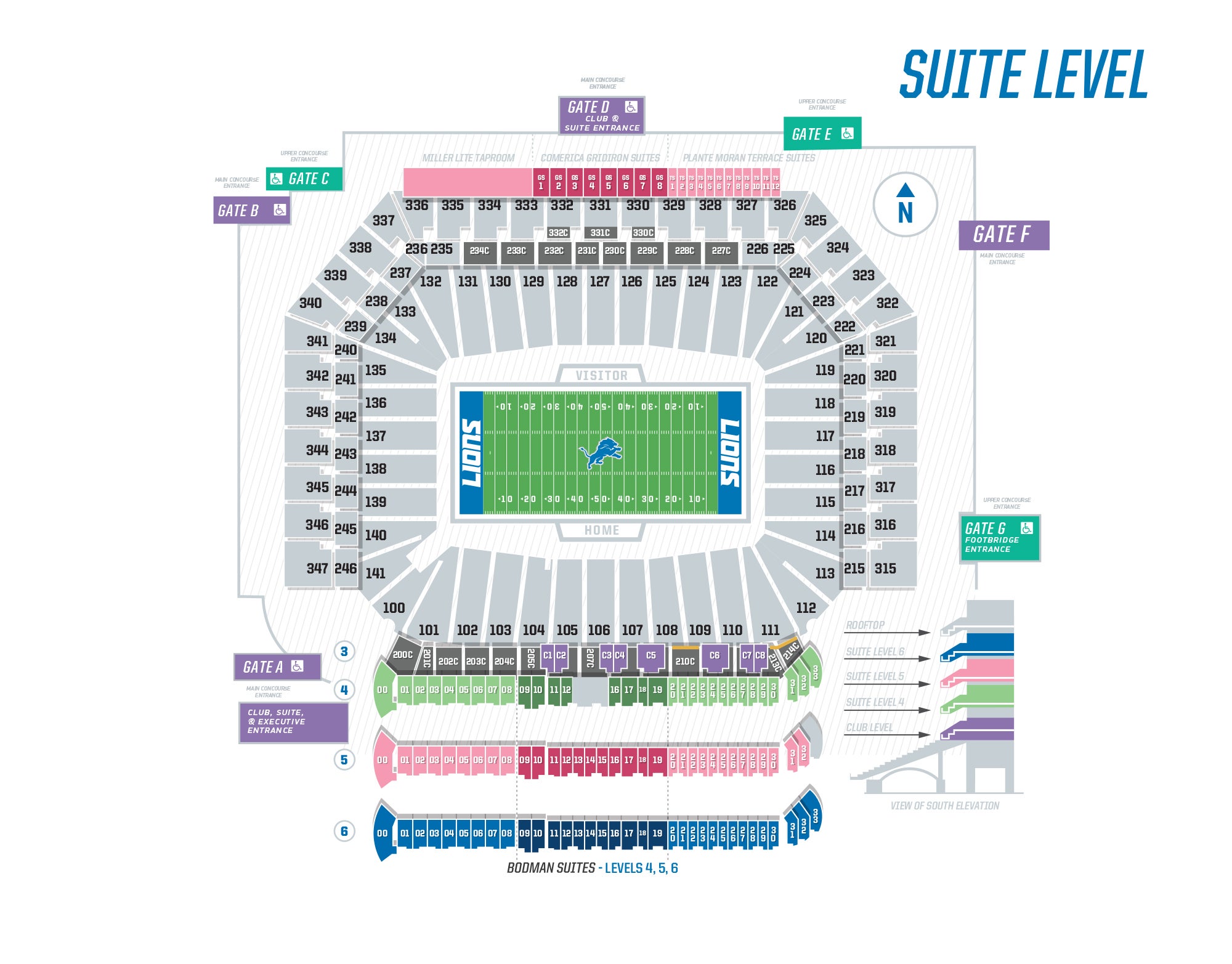 Seating Maps Ford Field